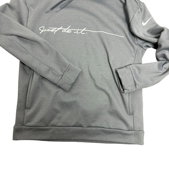 Nike Womens Size XS‎ Gray Pullover Sweatshirt Spellout Just Do It Hoodie - Picture 3 of 12